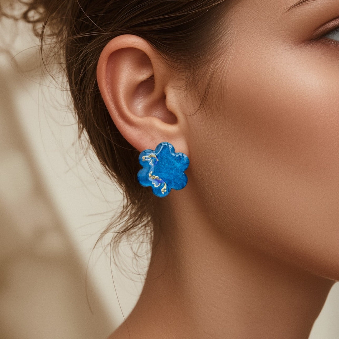 Blair - STARDUST MIDI Bloemen Blauw