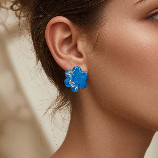 Blair - STARDUST MIDI Bloemen Blauw