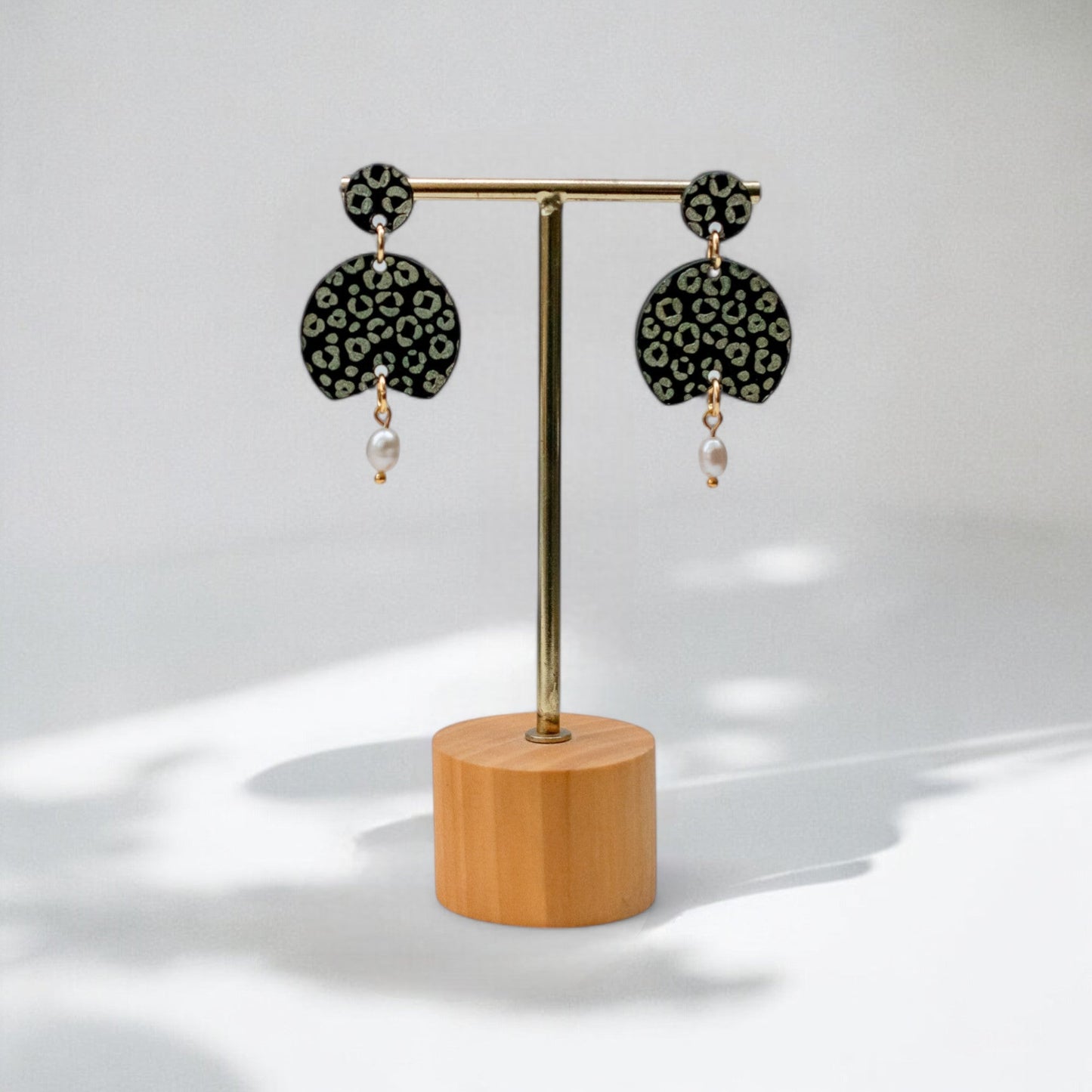 Aria - LEOPARD Statement met Zoetwaterparel Goud