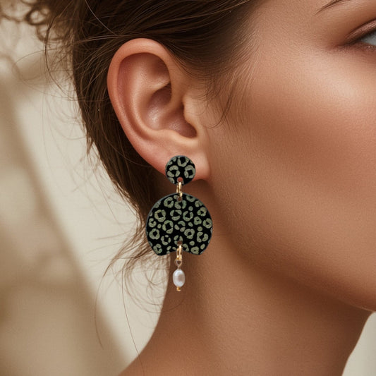 Aria - LEOPARD Statement met Zoetwaterparel Goud